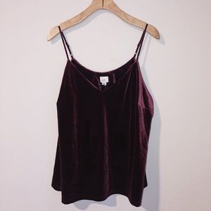 A NEW DAY | VELVET VNECK TANK | SZ XL